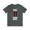 Staal 11 Carolina Hockey Black Vertical Design Unisex T-Shirt