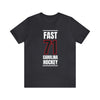 Fast 71 Carolina Hockey Black Vertical Design Unisex T-Shirt