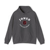 Jones 6 Carolina Hockey Number Arch Design Unisex Hooded Sweatshirt