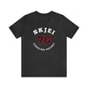 Skjei 76 Carolina Hockey Number Arch Design Unisex T-Shirt