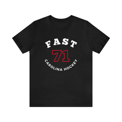 Fast 71 Carolina Hockey Number Arch Design Unisex T-Shirt