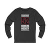 Kochetkov 52 Carolina Hockey Black Vertical Design Unisex Jersey Long Sleeve Shirt