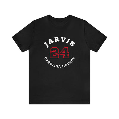 Jarvis 24 Carolina Hockey Number Arch Design Unisex T-Shirt