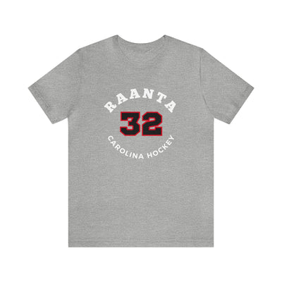 Raanta 32 Carolina Hockey Number Arch Design Unisex T-Shirt