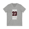 Noesen 23 Carolina Hockey Black Vertical Design Unisex V-Neck Tee