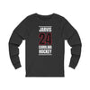 Jarvis 24 Carolina Hockey Black Vertical Design Unisex Jersey Long Sleeve Shirt