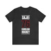 Skjei 76 Carolina Hockey Black Vertical Design Unisex T-Shirt