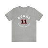 Staal 11 Carolina Hockey Number Arch Design Unisex T-Shirt