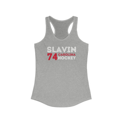 Slavin 74 Carolina Hockey Grafitti Wall Design Women's Ideal Racerback Tank Top