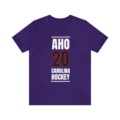 Aho 20 Carolina Hockey Black Vertical Design Unisex T-Shirt