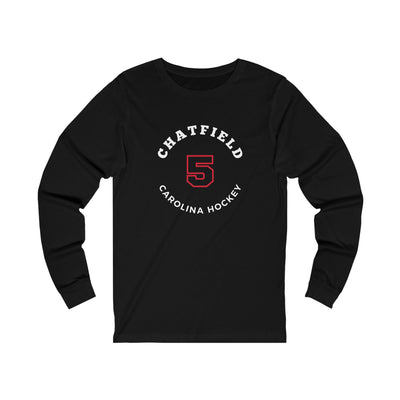 Chatfield 5 Carolina Hockey Number Arch Design Unisex Jersey Long Sleeve Shirt