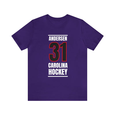 Andersen 31 Carolina Hockey Black Vertical Design Unisex T-Shirt