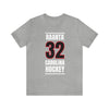 Raanta 32 Carolina Hockey Black Vertical Design Unisex T-Shirt