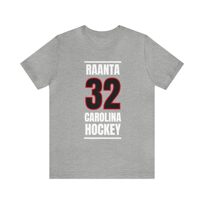 Raanta 32 Carolina Hockey Black Vertical Design Unisex T-Shirt