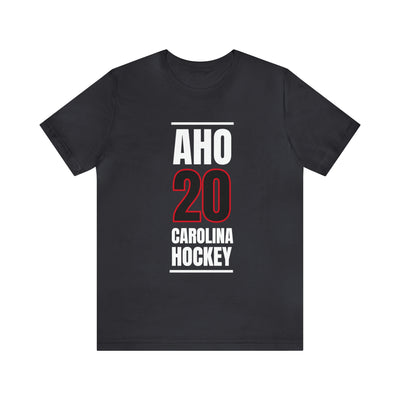 Aho 20 Carolina Hockey Black Vertical Design Unisex T-Shirt