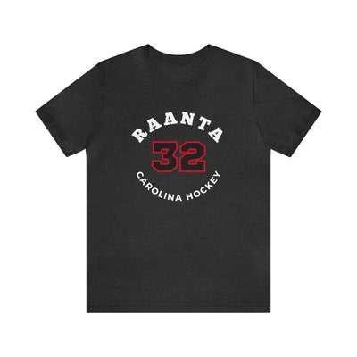 Raanta 32 Carolina Hockey Number Arch Design Unisex T-Shirt