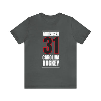 Andersen 31 Carolina Hockey Black Vertical Design Unisex T-Shirt