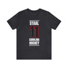 Staal 11 Carolina Hockey Black Vertical Design Unisex T-Shirt