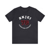 Skjei 76 Carolina Hockey Number Arch Design Unisex T-Shirt