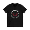 Teravainen 86 Carolina Hockey Number Arch Design Unisex V-Neck Tee