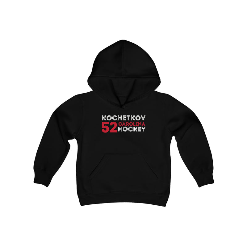 Kochetkov 52 Carolina Hockey Grafitti Wall Design Youth Hooded Sweatshirt