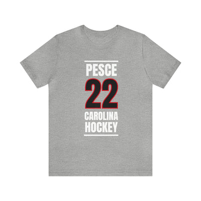 Pesce 22 Carolina Hockey Black Vertical Design Unisex T-Shirt