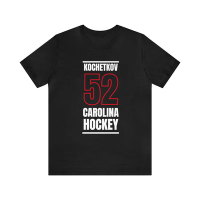 Kochetkov 52 Carolina Hockey Black Vertical Design Unisex T-Shirt