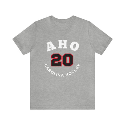 Aho 20 Carolina Hockey Number Arch Design Unisex T-Shirt