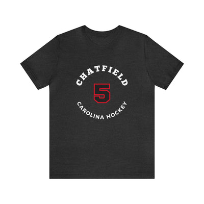 Chatfield 5 Carolina Hockey Number Arch Design Unisex T-Shirt