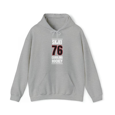 Skjei 76 Carolina Hockey Black Vertical Design Unisex Hooded Sweatshirt