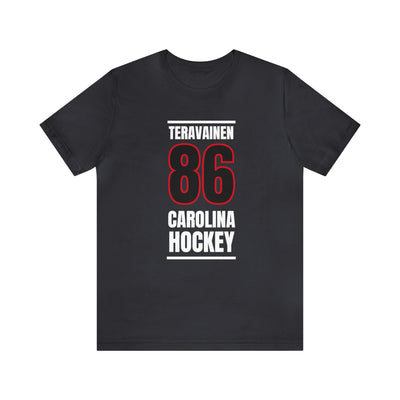 Teravainen 86 Carolina Hockey Black Vertical Design Unisex T-Shirt