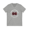 Teravainen 86 Carolina Hockey Number Arch Design Unisex V-Neck Tee