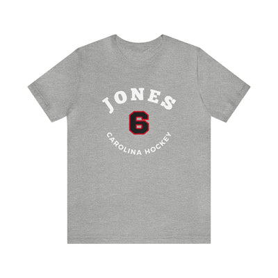 Jones 6 Carolina Hockey Number Arch Design Unisex T-Shirt