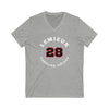 Lemieux 28 Carolina Hockey Number Arch Design Unisex V-Neck Tee