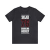 Skjei 76 Carolina Hockey Black Vertical Design Unisex T-Shirt