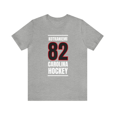 Kotkaniemi 82 Carolina Hockey Black Vertical Design Unisex T-Shirt