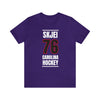 Skjei 76 Carolina Hockey Black Vertical Design Unisex T-Shirt