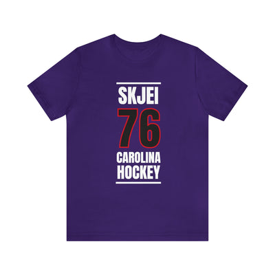 Skjei 76 Carolina Hockey Black Vertical Design Unisex T-Shirt