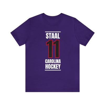 Staal 11 Carolina Hockey Black Vertical Design Unisex T-Shirt