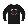 Drury 18 Carolina Hockey Number Arch Design Unisex Jersey Long Sleeve Shirt