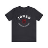 Jones 6 Carolina Hockey Number Arch Design Unisex T-Shirt