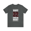 Raanta 32 Carolina Hockey Black Vertical Design Unisex T-Shirt