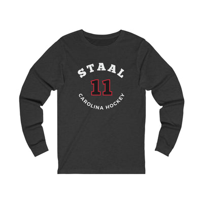 Staal 11 Carolina Hockey Number Arch Design Unisex Jersey Long Sleeve Shirt