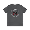 Slavin 74 Carolina Hockey Number Arch Design Unisex T-Shirt