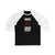 Noesen 23 Carolina Hockey Black Vertical Design Unisex Tri-Blend 3/4 Sleeve Raglan Baseball Shirt