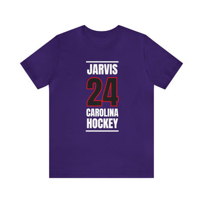 Jarvis 24 Carolina Hockey Black Vertical Design Unisex T-Shirt