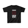 Ponomarev 92 Carolina Hockey Black Vertical Design Kids Tee