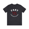 Fast 71 Carolina Hockey Number Arch Design Unisex T-Shirt