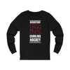 Kochetkov 52 Carolina Hockey Black Vertical Design Unisex Jersey Long Sleeve Shirt