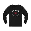 Jones 6 Carolina Hockey Number Arch Design Unisex Jersey Long Sleeve Shirt